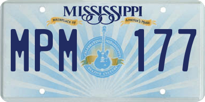 MS license plate MPM177