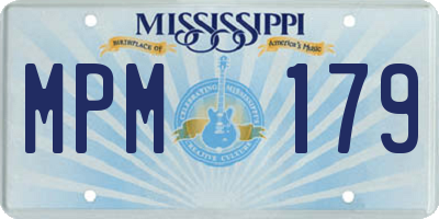 MS license plate MPM179
