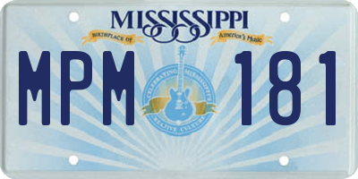 MS license plate MPM181