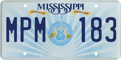 MS license plate MPM183