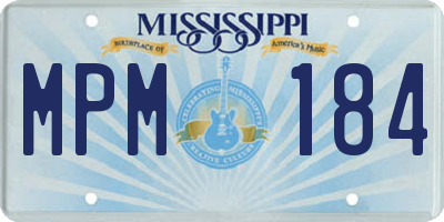 MS license plate MPM184
