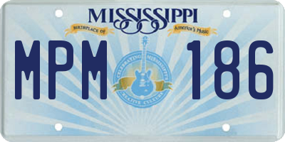 MS license plate MPM186