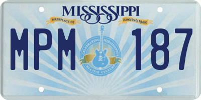 MS license plate MPM187