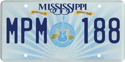 MS license plate MPM188