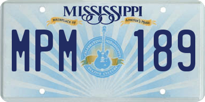 MS license plate MPM189