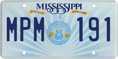 MS license plate MPM191