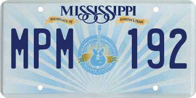MS license plate MPM192