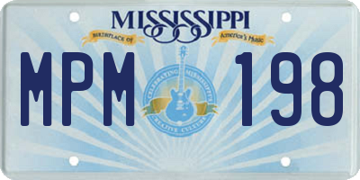 MS license plate MPM198