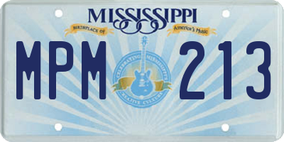 MS license plate MPM213