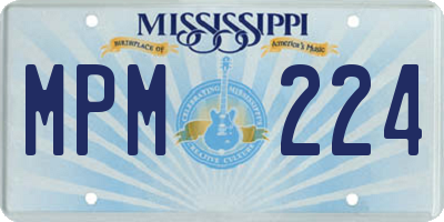 MS license plate MPM224