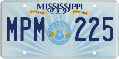 MS license plate MPM225