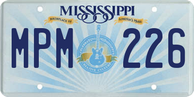 MS license plate MPM226