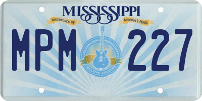 MS license plate MPM227