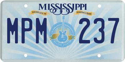 MS license plate MPM237
