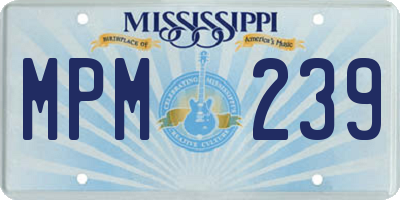 MS license plate MPM239