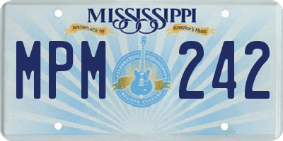 MS license plate MPM242