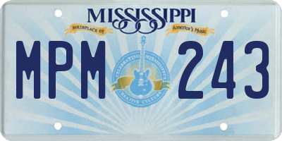 MS license plate MPM243