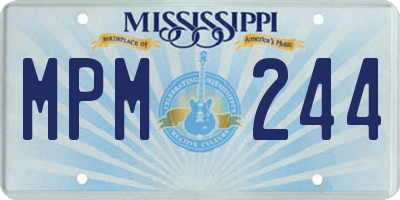 MS license plate MPM244