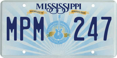 MS license plate MPM247