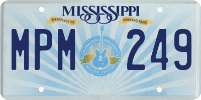 MS license plate MPM249