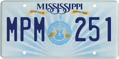 MS license plate MPM251