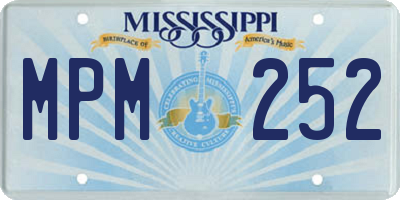 MS license plate MPM252