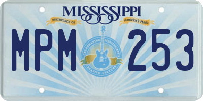 MS license plate MPM253