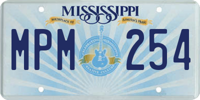MS license plate MPM254
