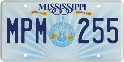 MS license plate MPM255