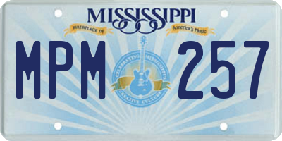 MS license plate MPM257