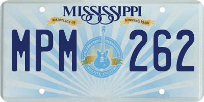 MS license plate MPM262