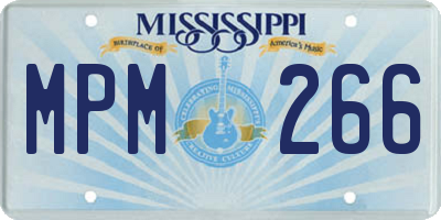 MS license plate MPM266
