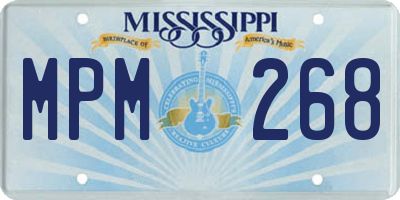 MS license plate MPM268