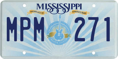 MS license plate MPM271