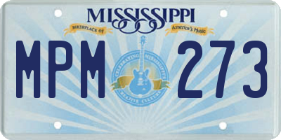 MS license plate MPM273