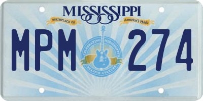 MS license plate MPM274