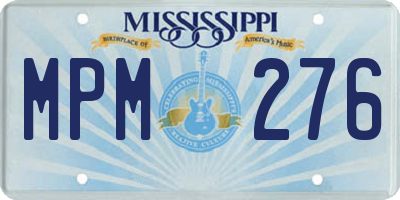 MS license plate MPM276