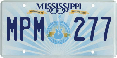 MS license plate MPM277
