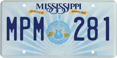 MS license plate MPM281