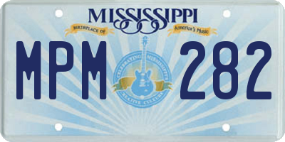 MS license plate MPM282