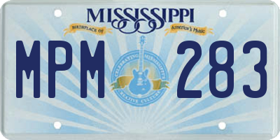 MS license plate MPM283