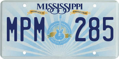 MS license plate MPM285
