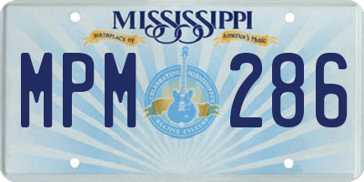 MS license plate MPM286