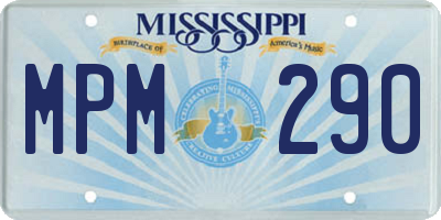 MS license plate MPM290