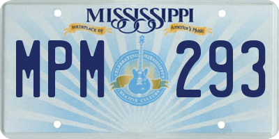 MS license plate MPM293