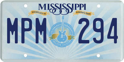 MS license plate MPM294