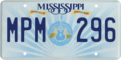 MS license plate MPM296