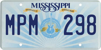 MS license plate MPM298