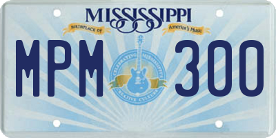 MS license plate MPM300