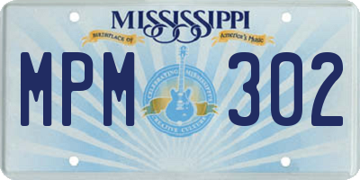 MS license plate MPM302